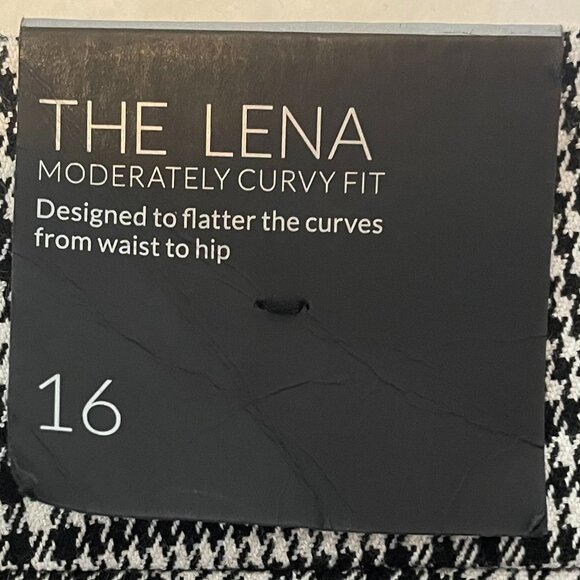 LANE BRYANT THE LENA WIDE LEG CAPRI PANT SIZE16 BLACK/WHITE PLAID NWT - Picture 10 of 11